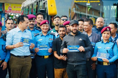 नेपाल टेलिकमले प्रहरीसँग मिलेर शुरु गर्यो एनटि भेहिकल स्टीकर क्याम्पियन